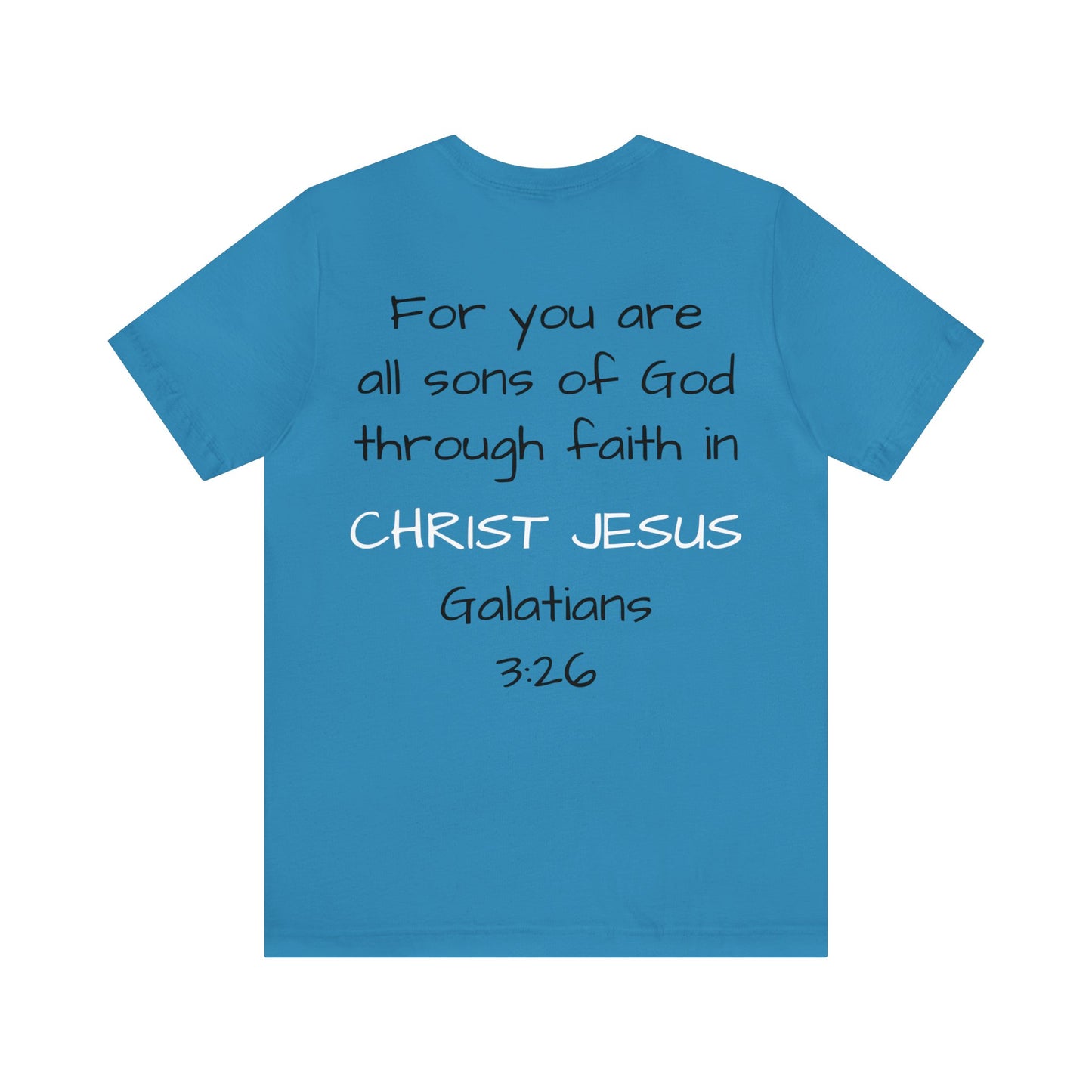 Galatians 3:26 Short Sleeve Tee - Gray Logo