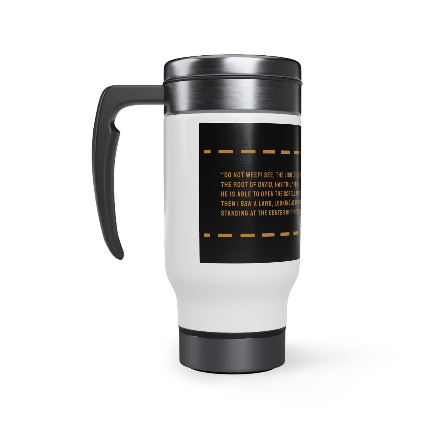 Stainless Steel Travel Mug with Handle, 14oz